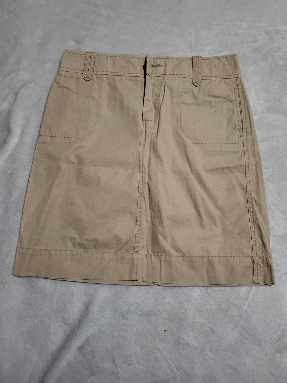 NWT Old Navy Utility Khaki Tan Chino Mini Skirt - Size 0 A-line With Pockets